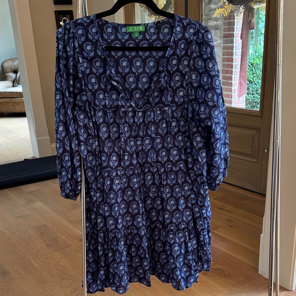 J. Crew Navy Floral Dress